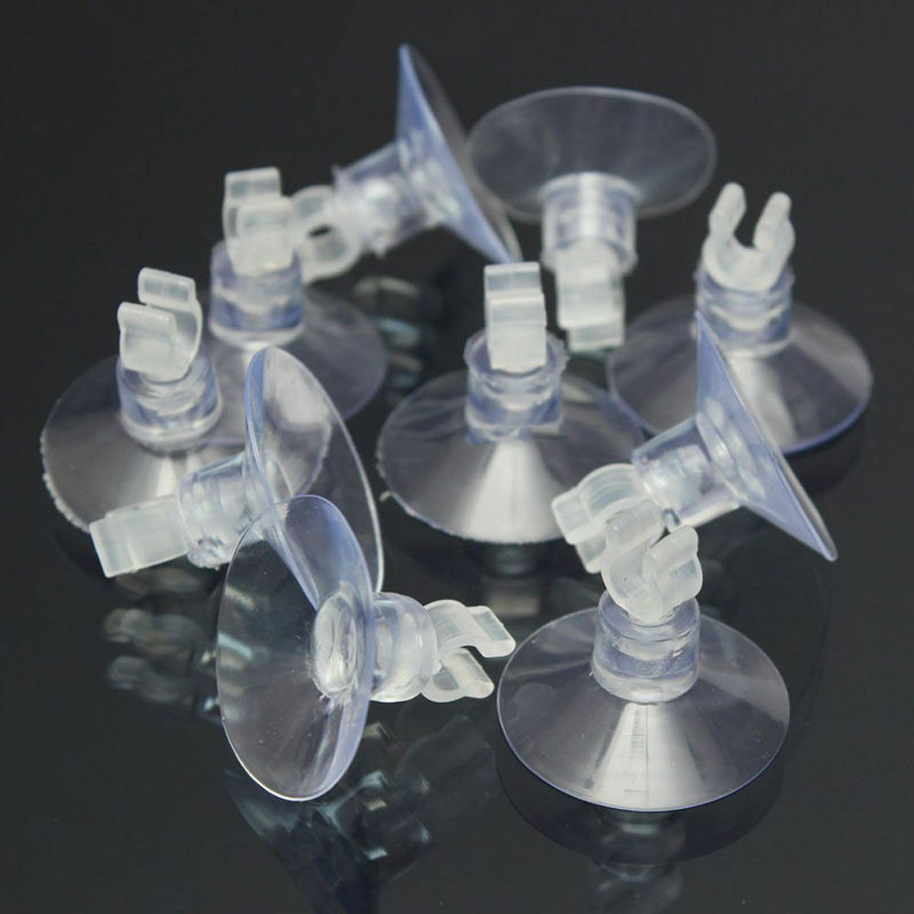 10X Clear Aquarium Fish Tank Suction Cup Sucker Holders For Air Line Tube New
