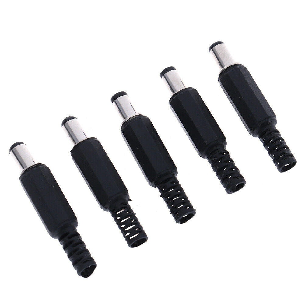 5Pcs 5.5x2.1mm male DC In-Line plug socket jack connector adapte.l8