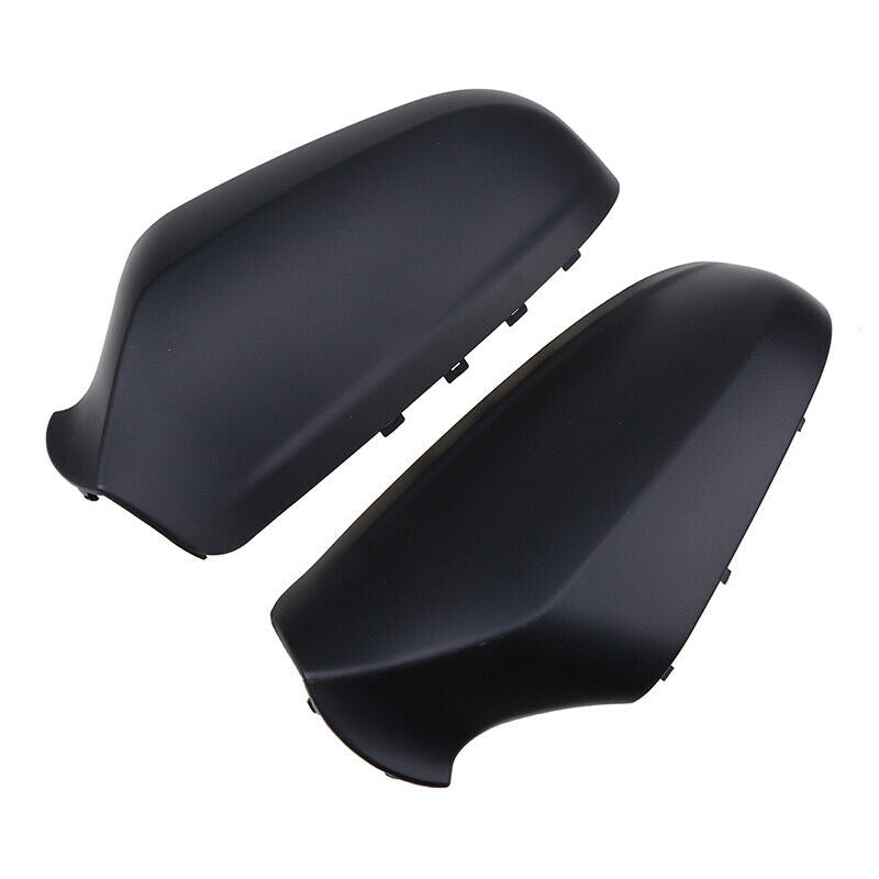 Pair Door Side Wing Mirror Cover Casing Black For VAUXHALL ASTRA H 2004-2008