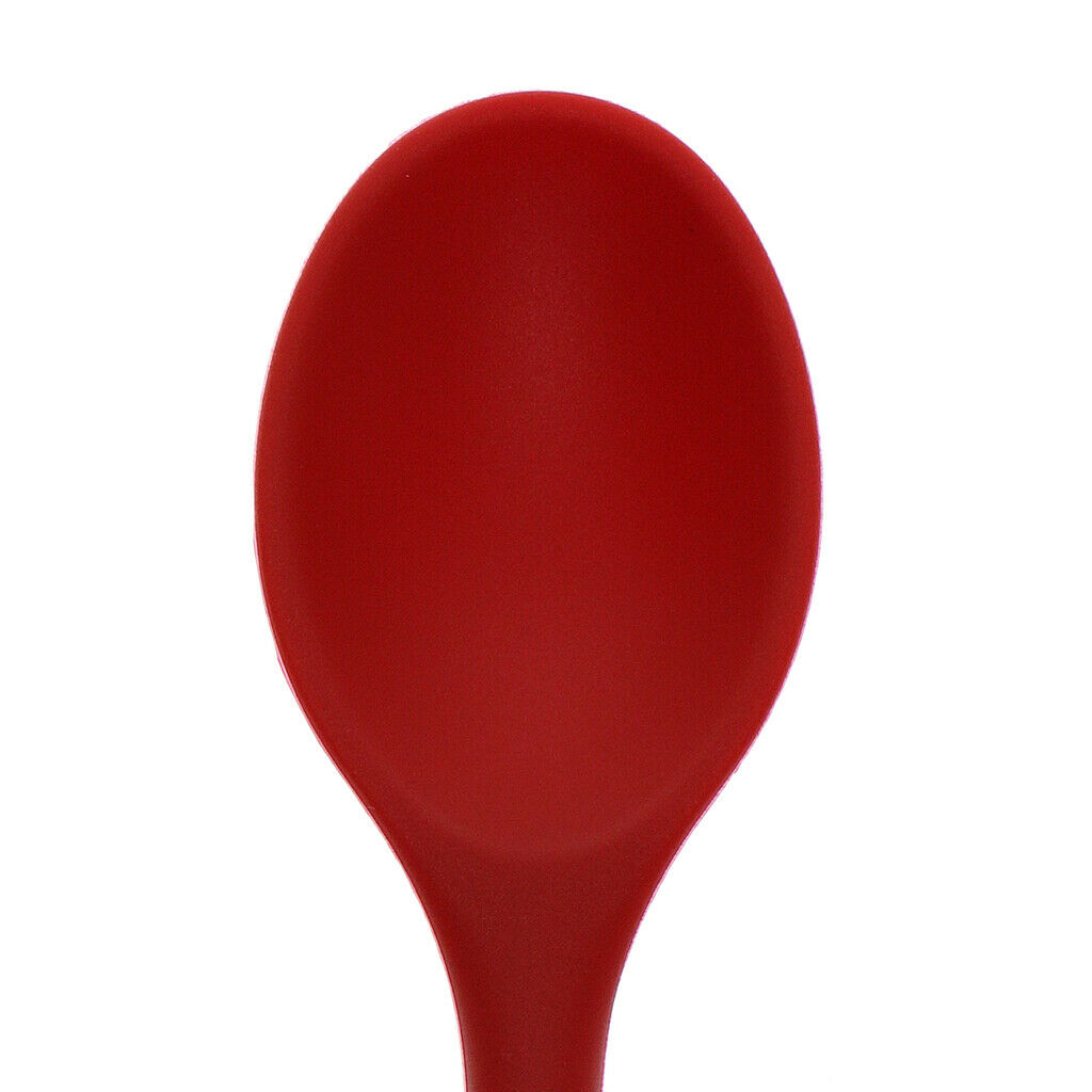 Pack 5 Silicone Ladle Spoons 8inch in Hygienic Soup Coffee Milk Teaspoon