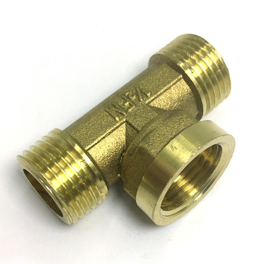 1 Pc 3-Way Male Female Male Brass Thread Connector Adaptor Fitting Standard