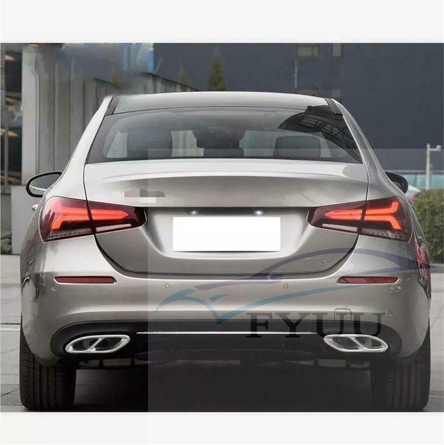 For Mercedes-Benz E-Class W212 W213 Pair Rear Cylinder Exhaust Pipe Cover Trim