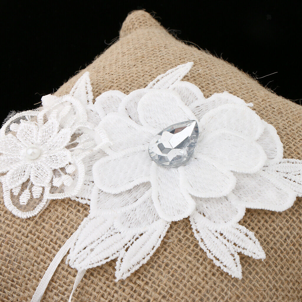 Wedding  Flower Cushion Cushion Holder - Burlap - Rustic Country