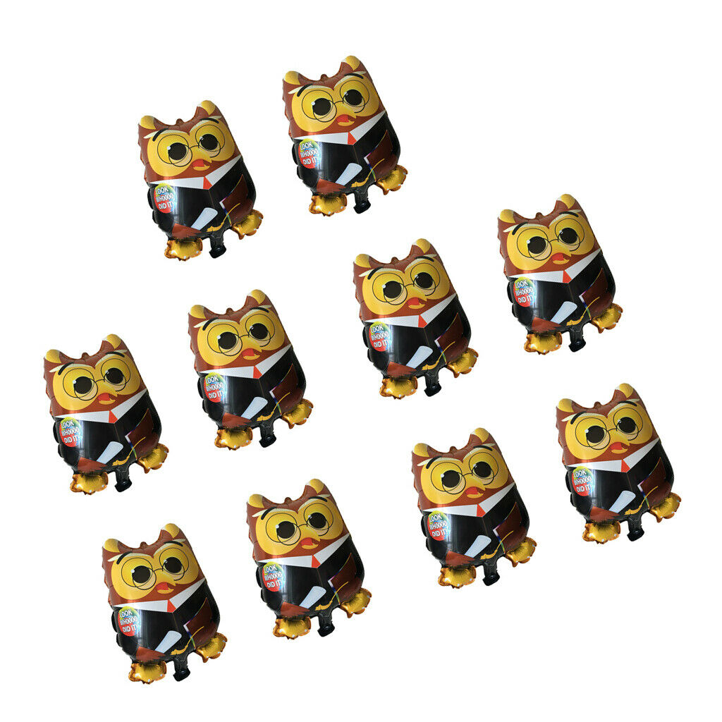 10pcs Owl Shape Balloons Owl Wears Graduation Uniform University Graduation