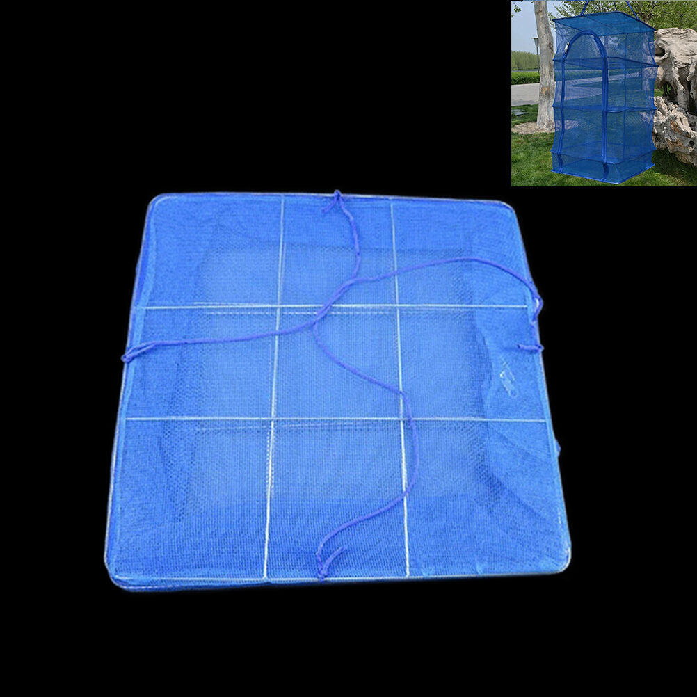 Outdoor Hanging Drying Tableware Dry Net 3 Layer Shelf Hang Cage Fish Rack WG TL