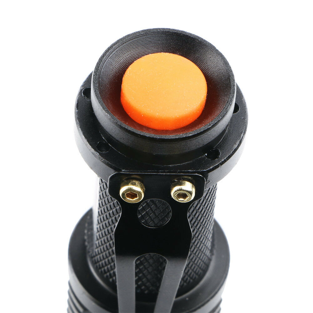 Mini 1200Lm Bright Q5 LED Adjustable Zoom Focus Flashlight Torch Black