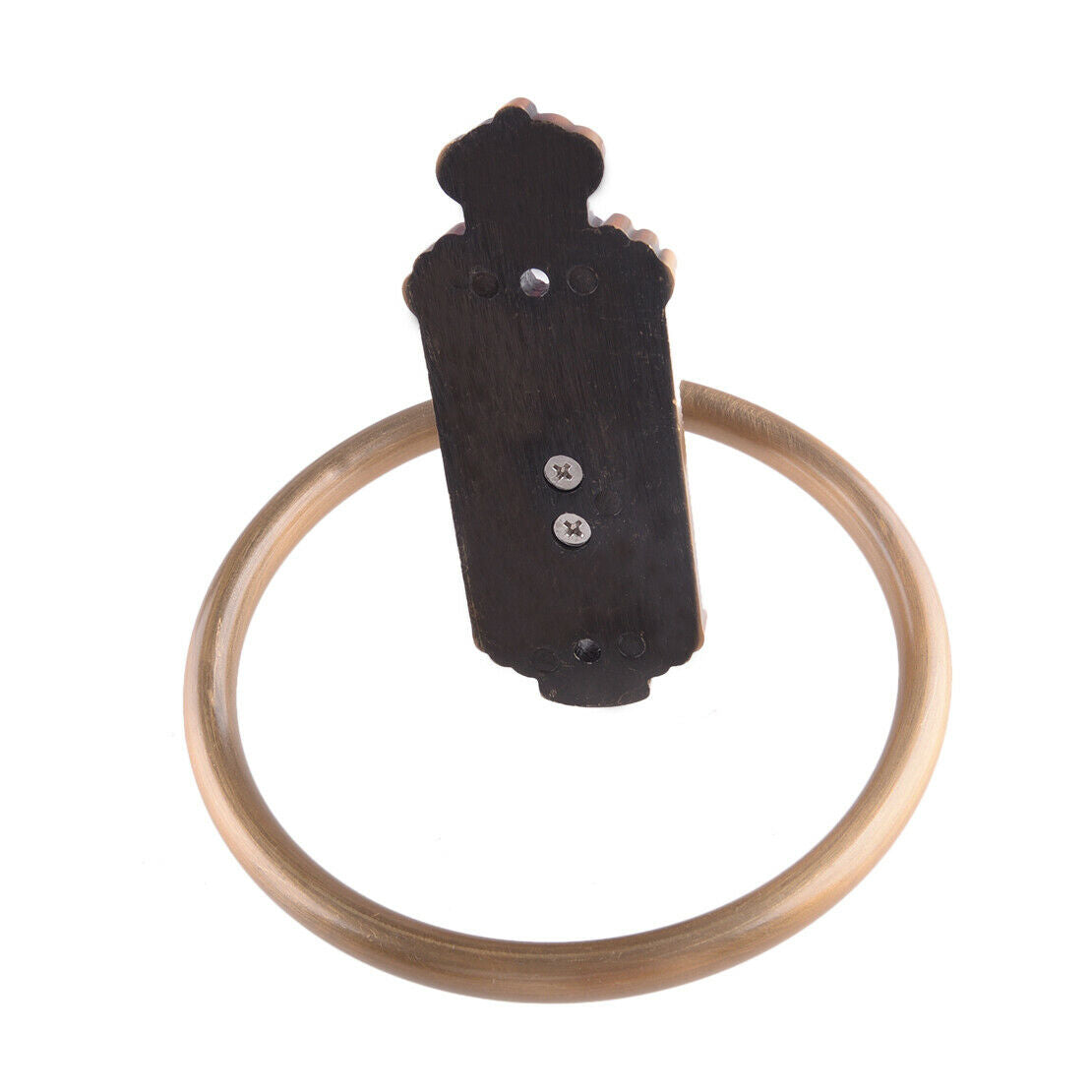Bronze Carved Small Bathroom Hand Towel Ring Rack Wall Mounted Towel Holder Kit