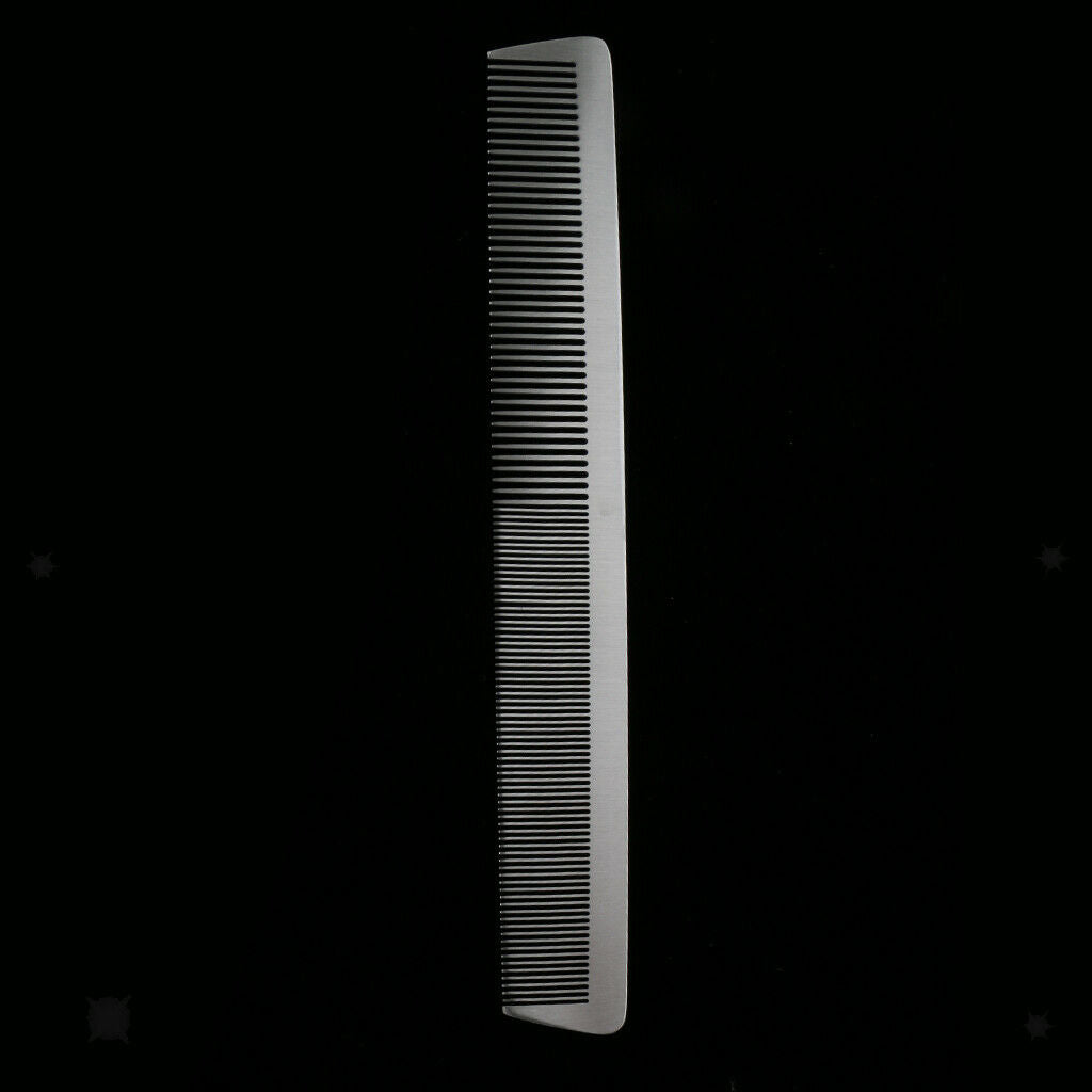 2 Pcs Stainless Steel Hair Comb Per Hair Salon Barber Steel Comb Hair