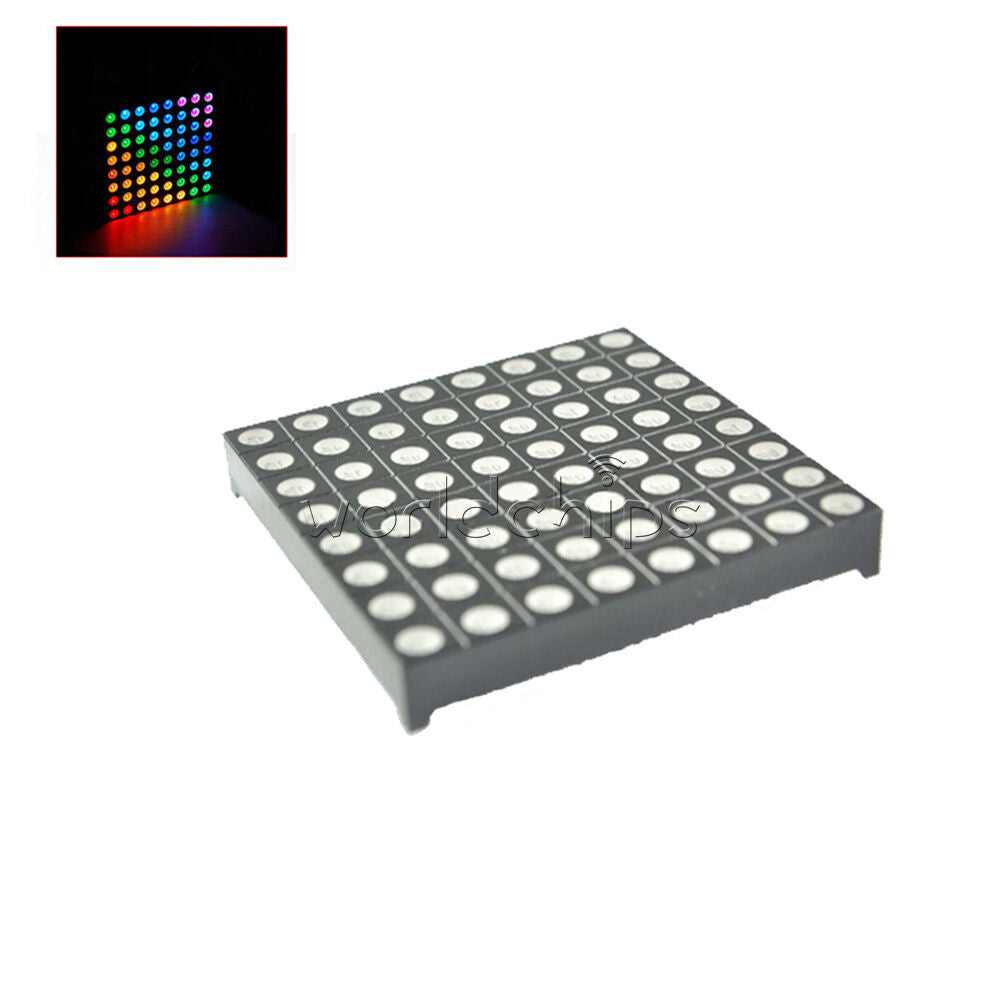 8x8 8*8 5mm Full Colour RGB Colorful LED Dot Matrix Display Module Common Anode