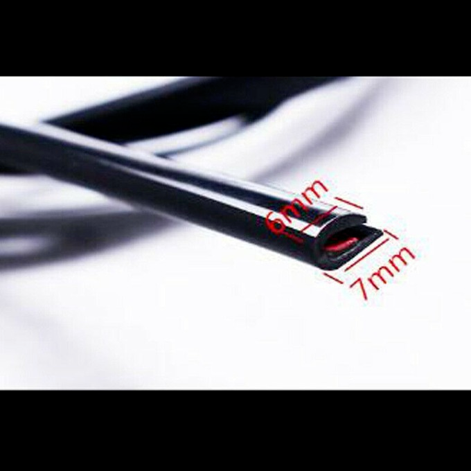 5M Carbon Fiber Car Door Moulding Rubber Scratch Protector Strip Edge Guard Trim
