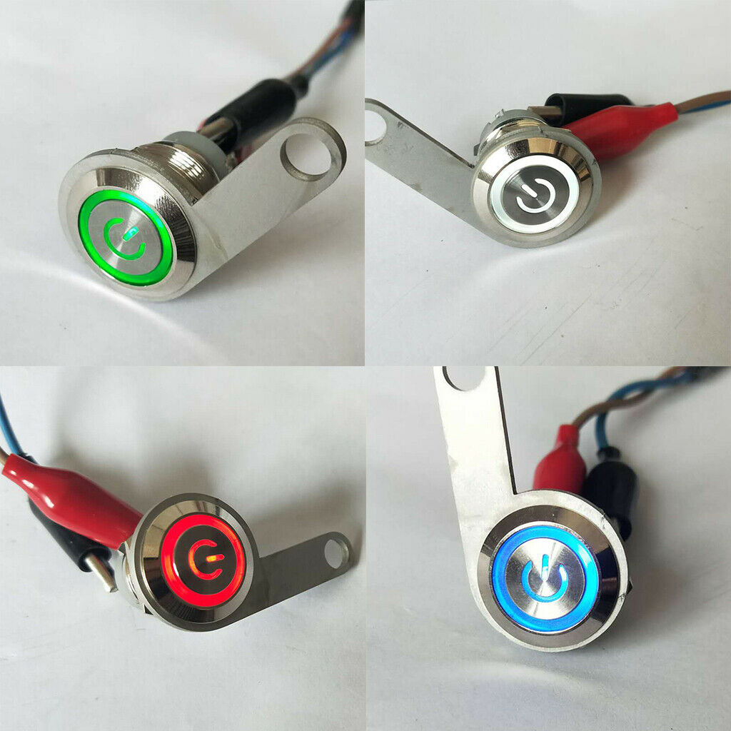 12V Motorcycle Waterproof Aluminum Handle bar On Off Switch Headlight Red