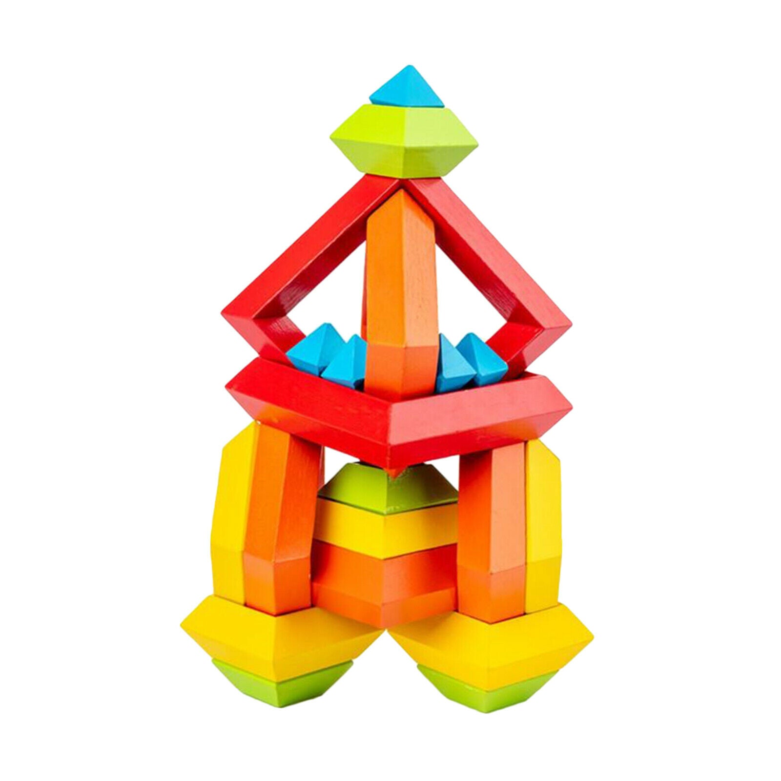 Creative Wooden Wisdom Rainbow Block Construction Toys for Kids Build Owl