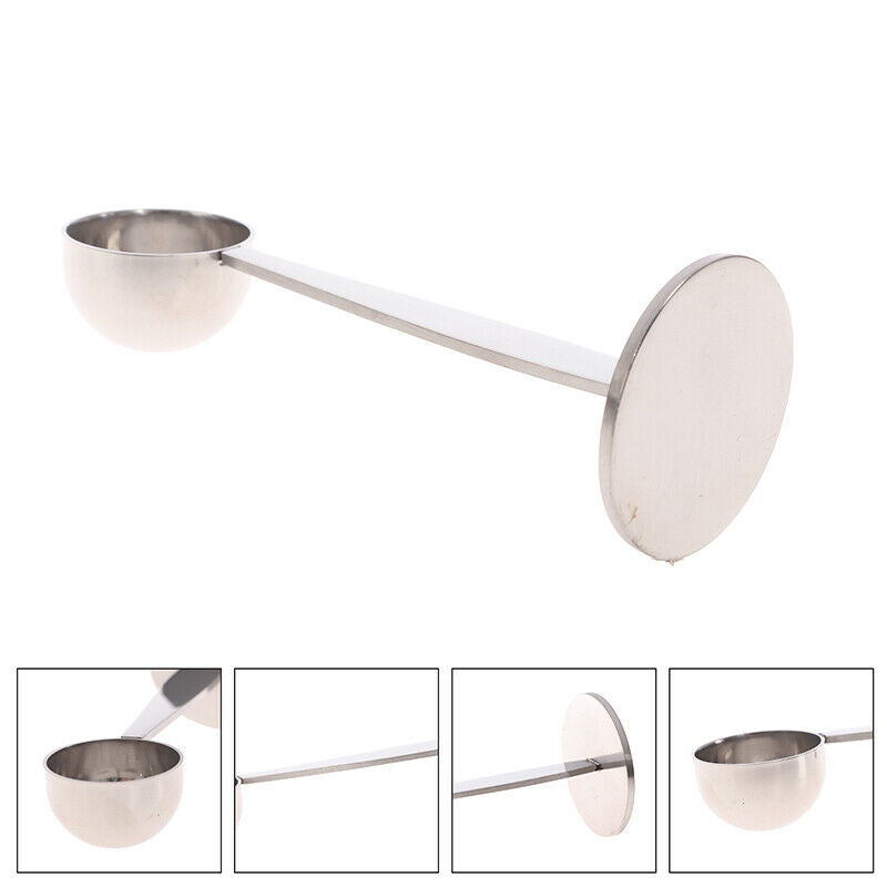 Stainless Steel Stand Coffee Measuring Tamper Spoon 1.97x5.51 inch.l8