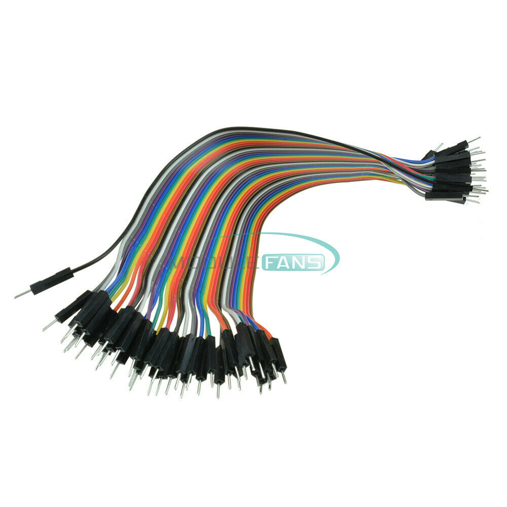 2PCS 40pcs 20cm Dupont Wire Jumper 2.54MM Male to Male 1P-1P Cables For Arduino