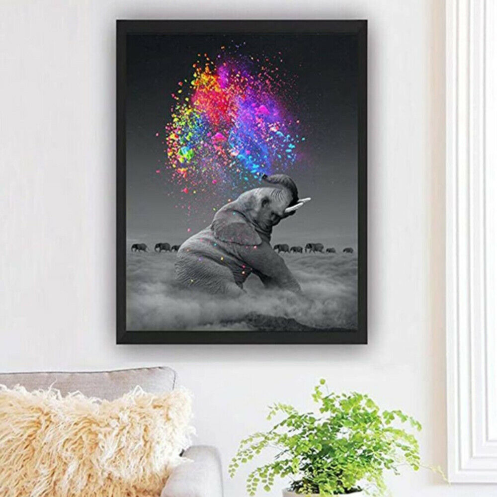 Elephant Full Drill DIY Diamond Painting Art Home Decor Embroidery Kits Gift