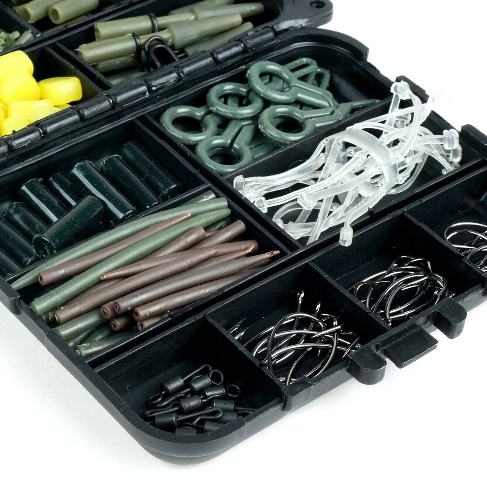 225-in-1 Portable Fishing Tackle Box Carp Weights Lures Safety Hooks Swivels