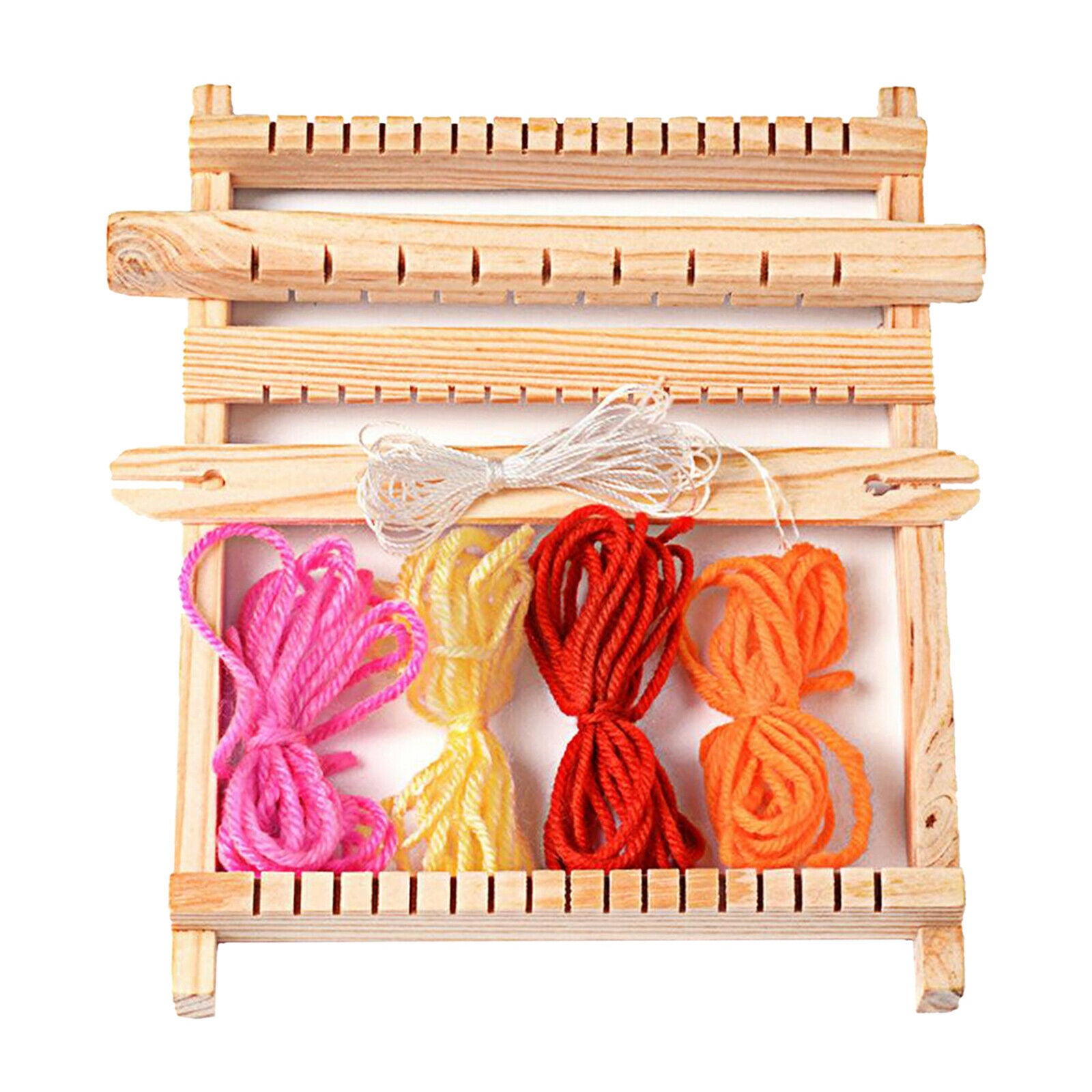 Wooden Weaving Loom DIY Hand Knitting Machine Shuttles Tool Set Education