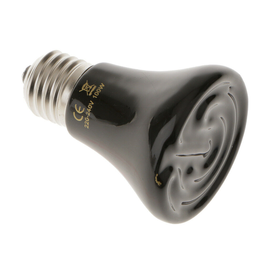 100W Reptile Terrarium Infrared Heat Emitter Basking Spot Light Bulb Dia.6cm
