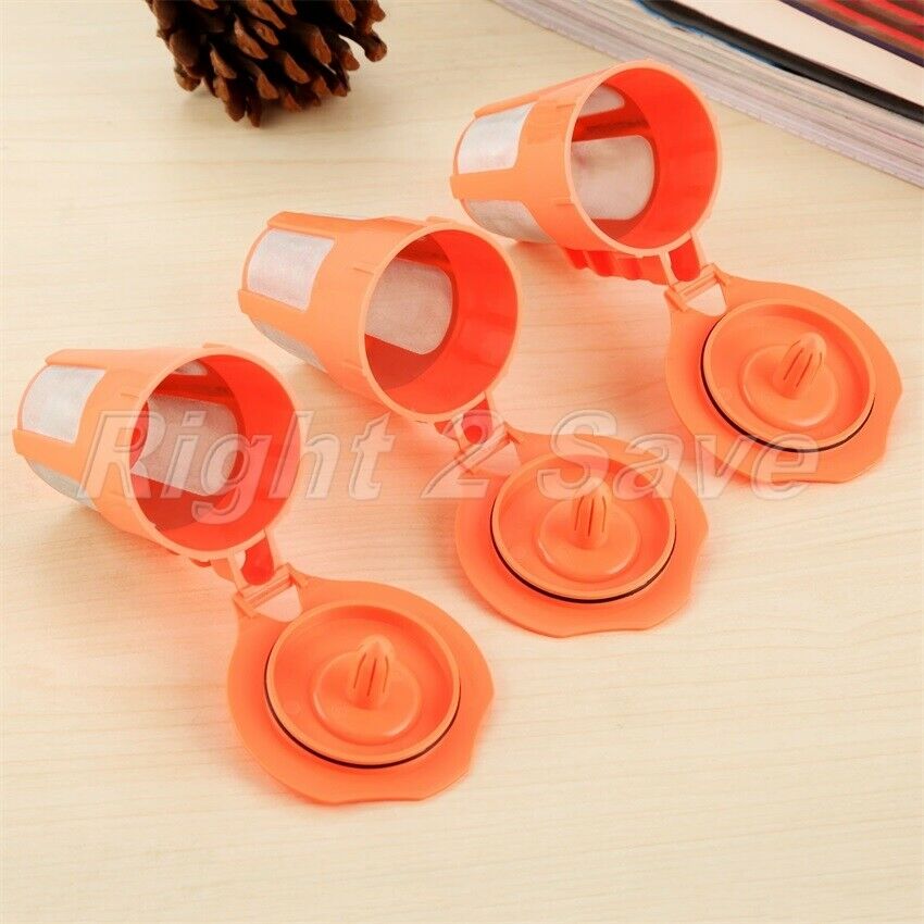 3Pcs K-Carafe Orange Coffee Filters Pods Cup Reusable For Keurig 2.0 i Cafilas