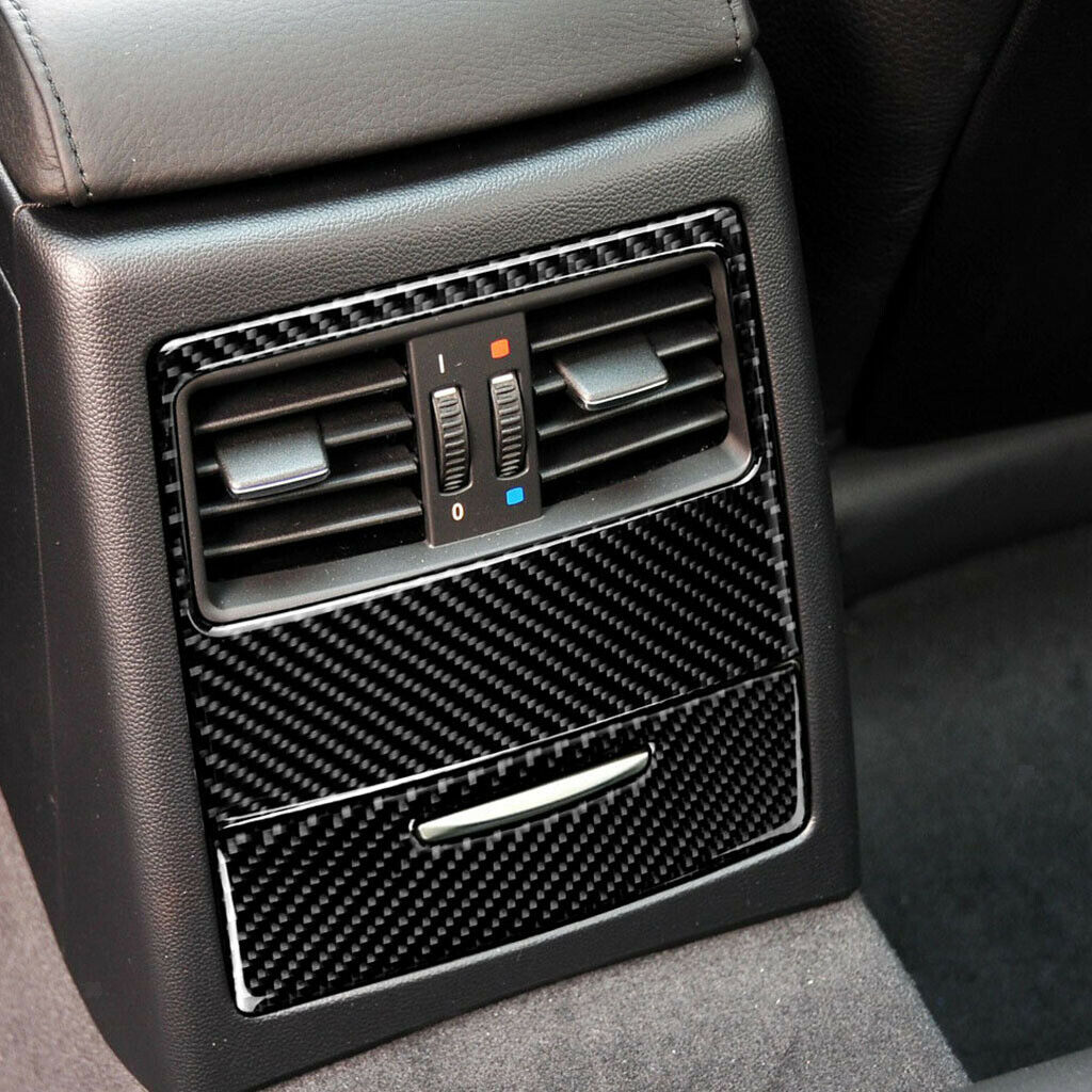 Carbon Fiber Car Rear Seat Air Conditioning Vent Cover Panel Trim  For  E90