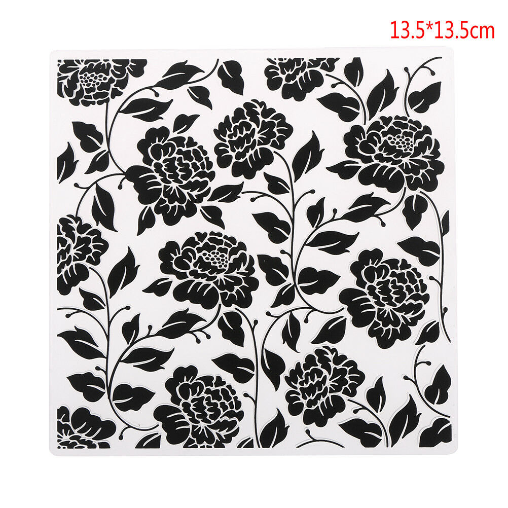 peony flower Embossing folders Plastic Embossing Folder For Scrapbooking .l8