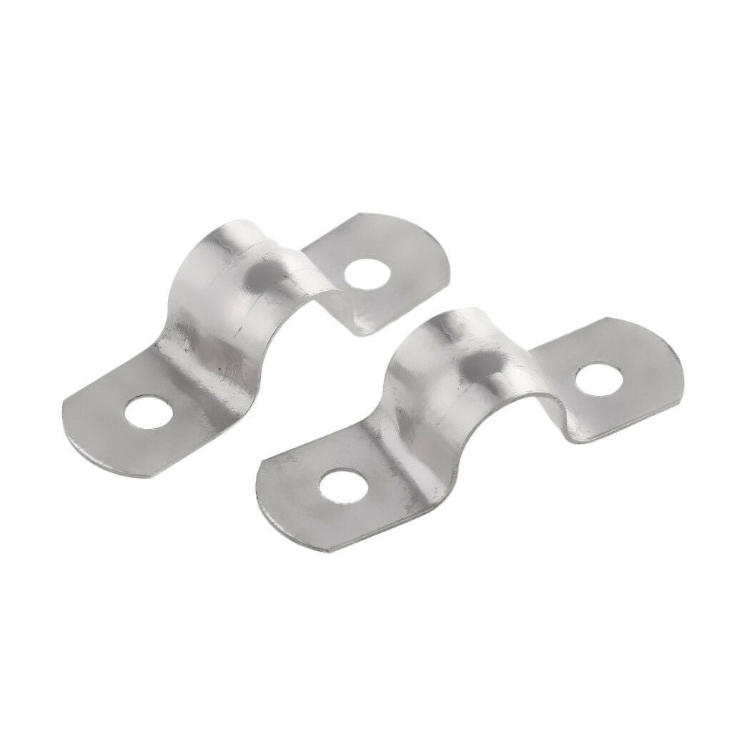 4x Stainless Steel U Shape Fastener Pipe Tube Conduit Clamp Clip Bracket