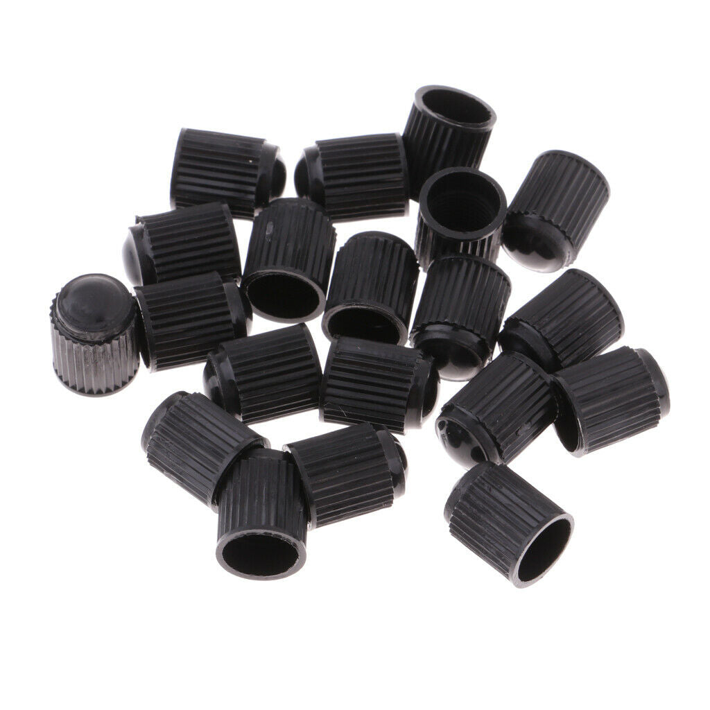 20x Bike Valve   Dust Cover American/ Schrader Valves   Rubber Black