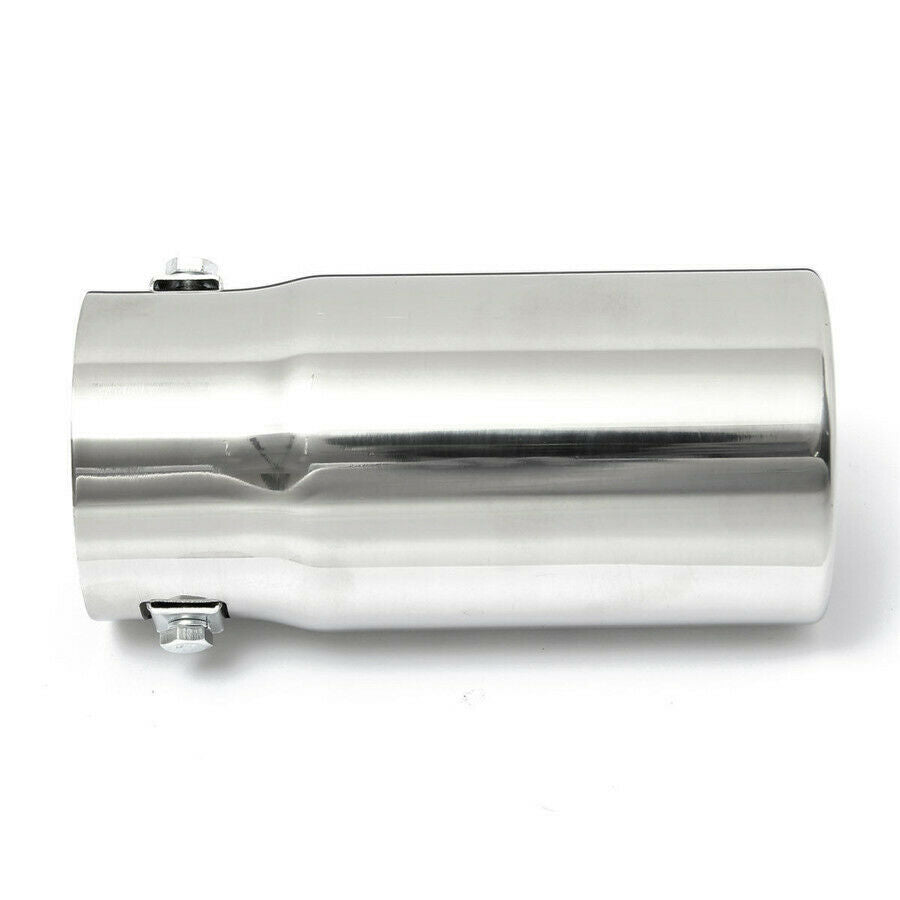 1Pcs Universal Car Stainless Steel Flat Exhaust Tail Pipe Tip Muffler -USA Stock