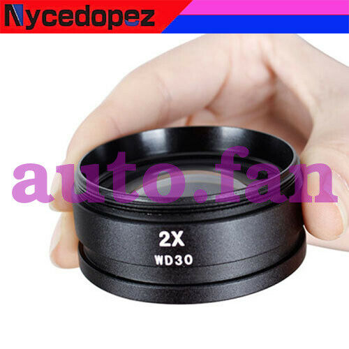 Stereo Microscope Accessories 2X Extender Objective Lens With 2X 48mm Threaded