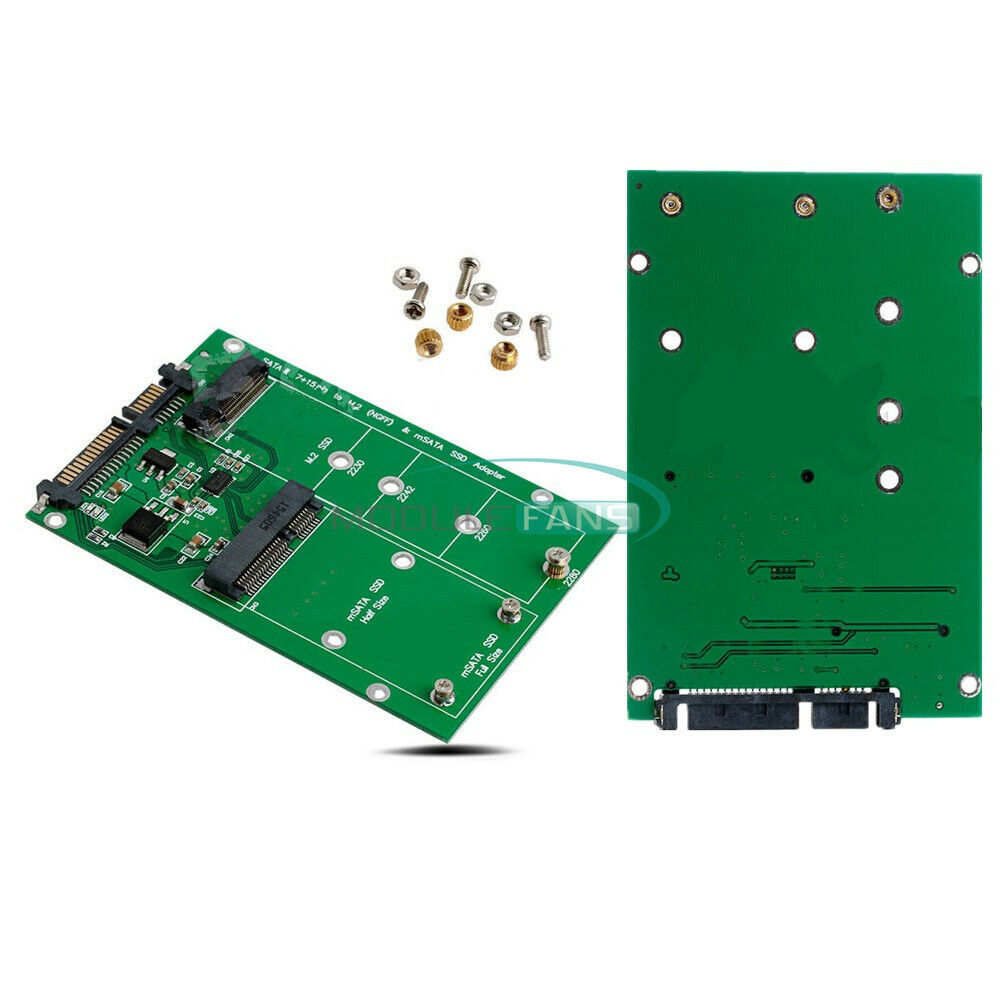 mSATA & M.2 B / B+M KEY NGFF 2.5" SSD to SATA III Converter Board Adapter Card