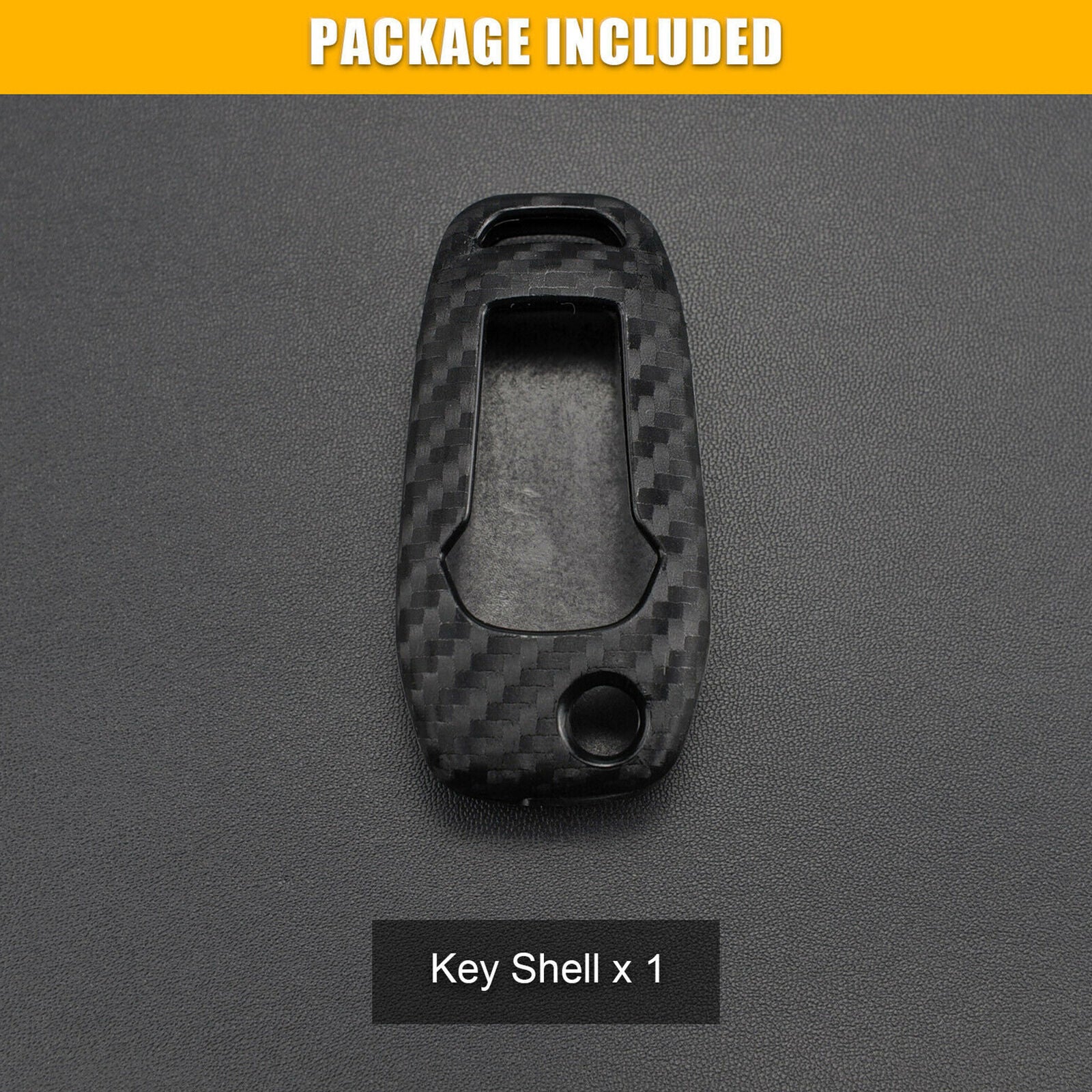 Silicone Carbon Fiber Car Flip Key Case Cover For Ford Focus4/Explorer/F150/F250