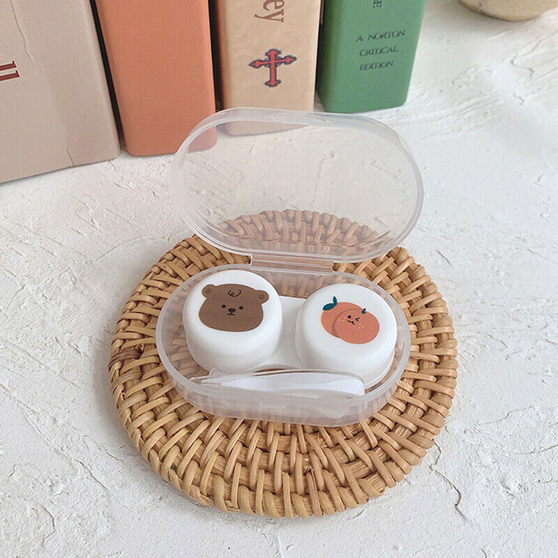 Cartoon Cute Cat Contact Lenses Tweezers Suction Stick Set Eyes Care Travel BDA