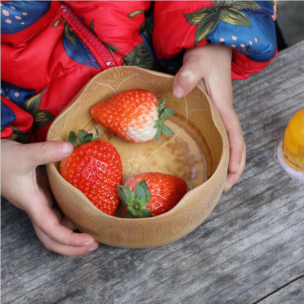 Bamboo Serving Salad Bowl, Snack, Dessert, Appetizer, Bowl, Kitchen Tableware