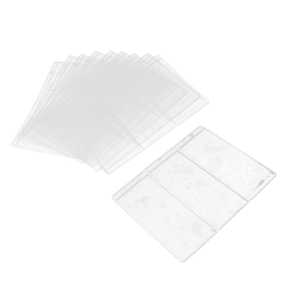 Paper Money Pocket Collection Page Sleeves Holders 10 Sheets Transparent
