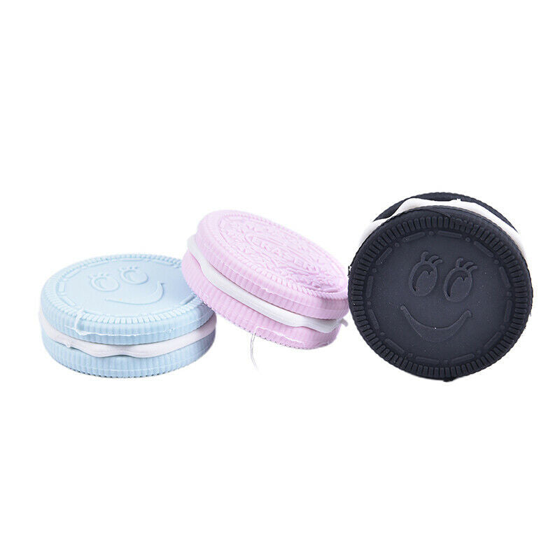 Cute Eraser Biscuit Cookie Modeling School Supplies Pink Blue Black Rubb.l8