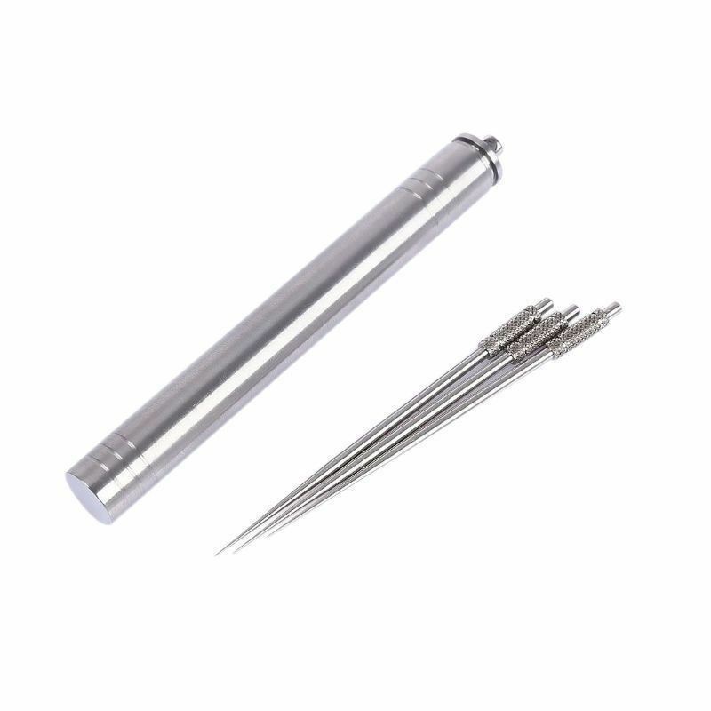 ExtÃ©rieur Portable Titane Alliage Cure-Dents Stockage + RÃ©utilisable [non