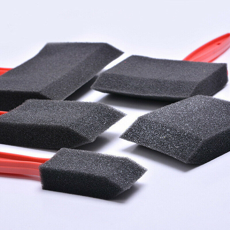 5pcs Plastic Handle Foam Sponge Brushes Painting Drawing Tool DIY Craft Supplies