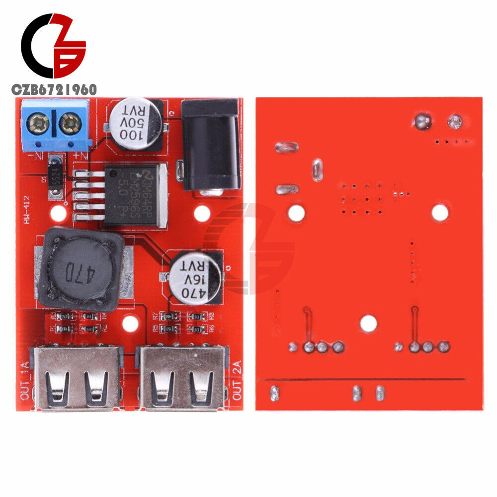 DC 6-40V to 5V 3A Buck Converter Module Dual USB Charger Step Down Power Supply