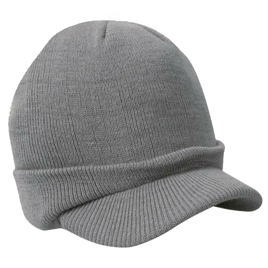 Hot Men Womens Unisex Peaked Beanie Winter Ski Hat Warm Knitted Baseball