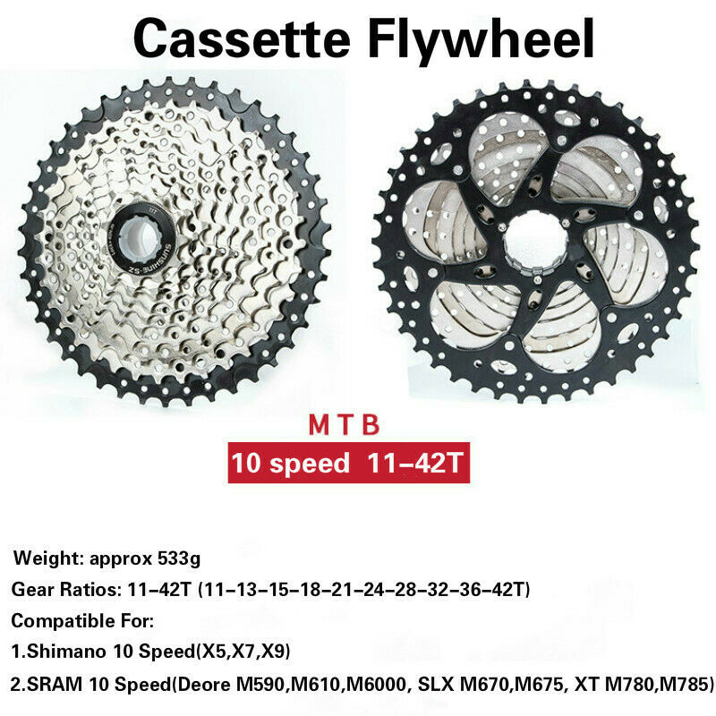 Repair Cassette Freewheel 10 Speed 11-42T MTB Mountain Bike Cycling Flywheel