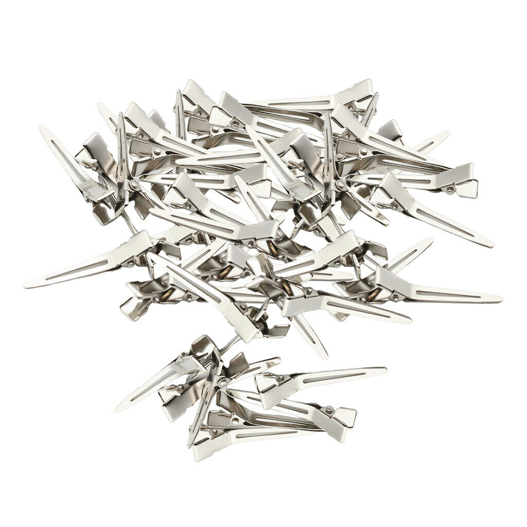 50 Pieces Women Alligator Curl Clips Blank Hair Pins Holders Crafts Projects