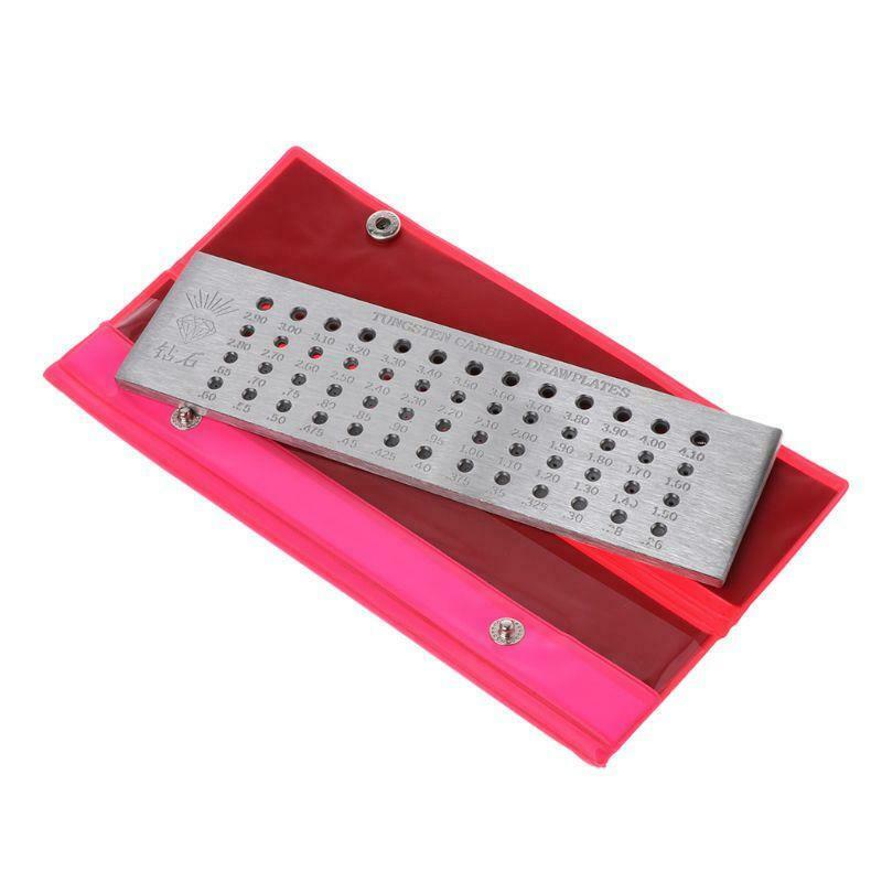 52 Holes Tungsten Carbide Wire Drawplate for Jewelry Making Round 0.26-4.10mm