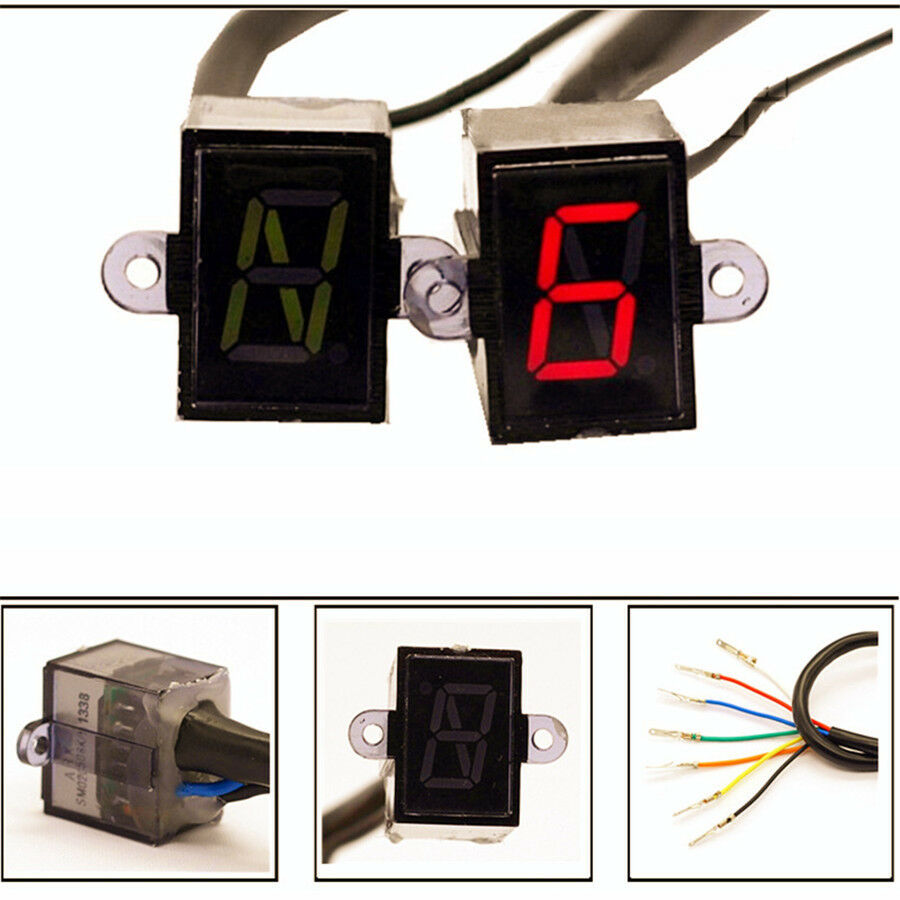 Waterproof 6 Speed Digital Gear Indicator Motorcycle Shift Lever Sensor/Display