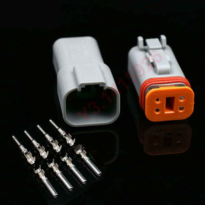 10Kits Deutsch DT04-4P/DT06-4S Sealed Waterproof Electrical Wire Connector Plug