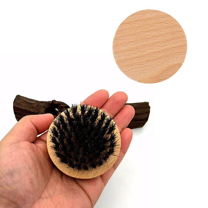 Brush for Beard Hair Of Wild Boar 100% Natural Round Man Bearded Man Beard New