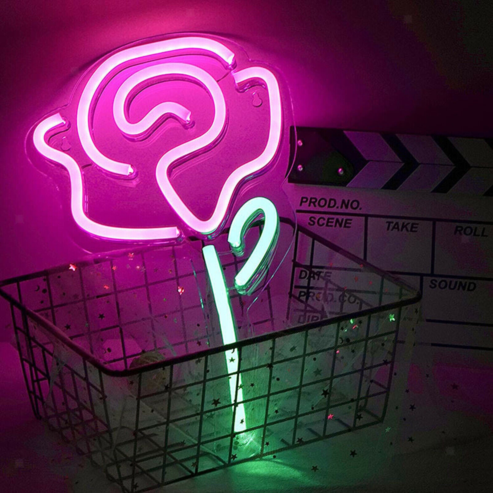 Red Rose Neon Signs Home Party Beer Bar Pub Recreation Garage Decoration