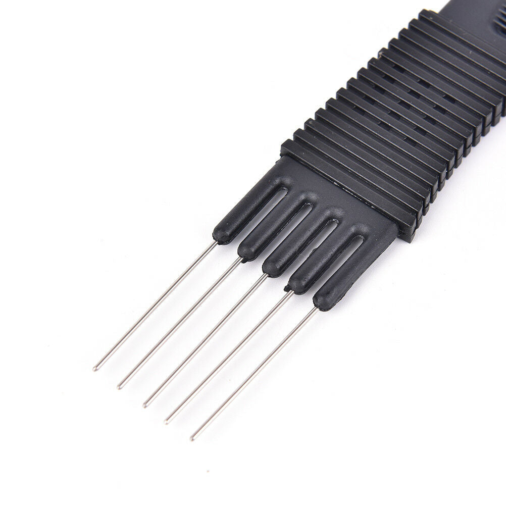 Double ends 2 Use Plastic Metal Hair Brushes Comb Barber Salon Tools Ed .l8