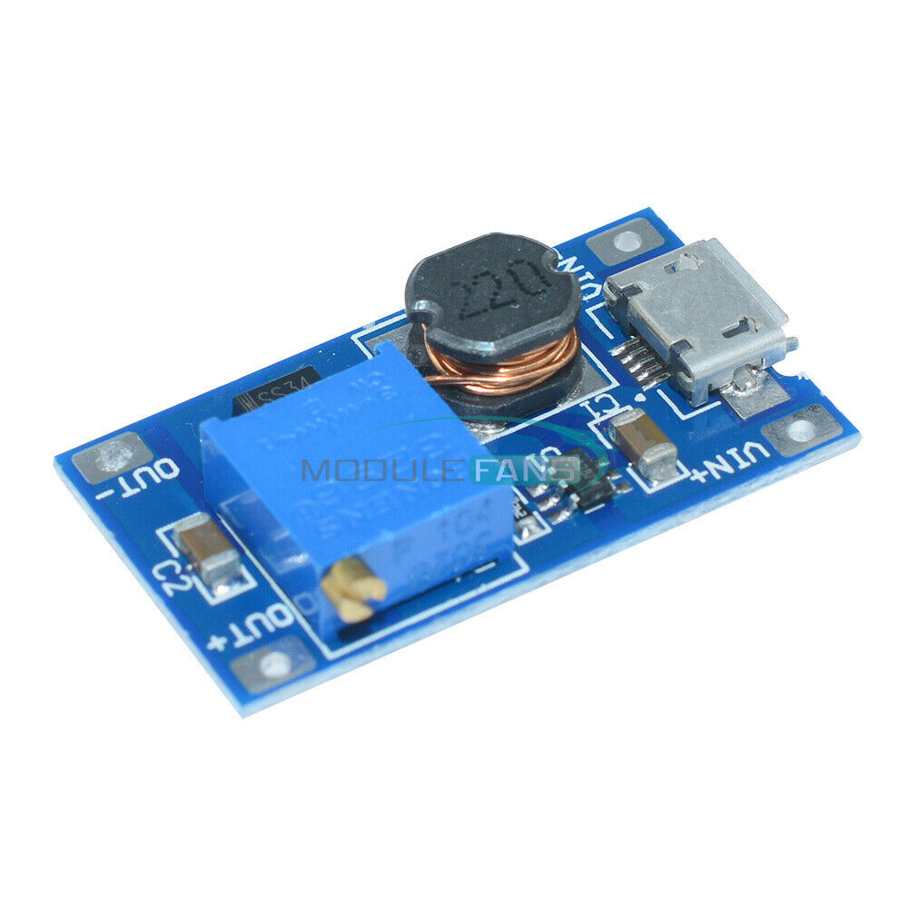 2A Booster Board DC-DC Step-Up Module Input 2/24V To 5/9/12/28V Replace XL6009