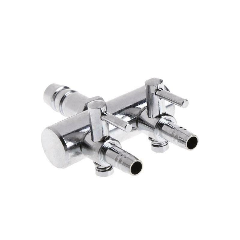 2 Way Aquarium Fish Tank Air Pump Stainless Steel Lever Control Switch Valve New