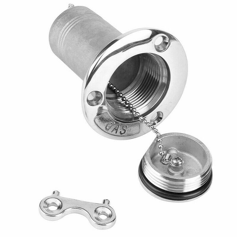 Marine Boat Deck Fuel Filler with Key Cap 38mm 1.5 in 316 Stainless Steel BoatU7